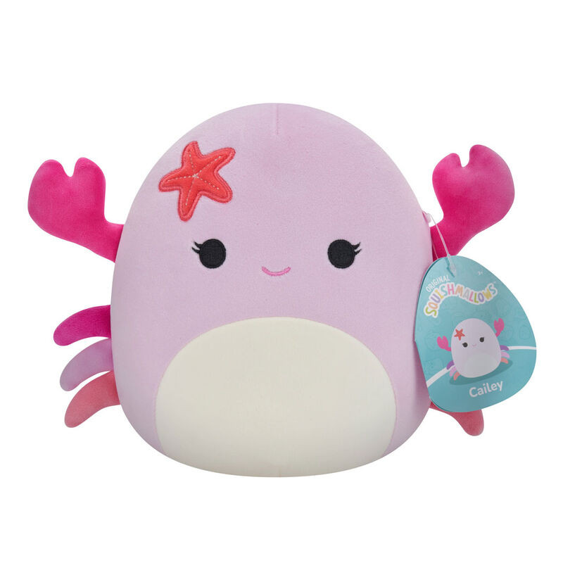 SQK - Little Plush (7.5" Squishmallows) (Cailey - Pink Crab W/Starfish Pin)