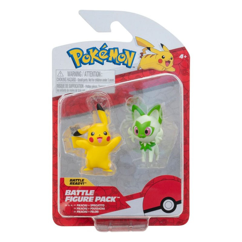 Pokémon PKW - Battle Figure  Génération IX 2 Pack (Sprigatito & Pikachu)
