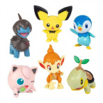 Jeux d'imagination pour enfants - Pokémon PKW - Battle Figure Multipack (6PK: 2" Pichu, Deino, Jigglypuff, Turtwig, Piplup, C...