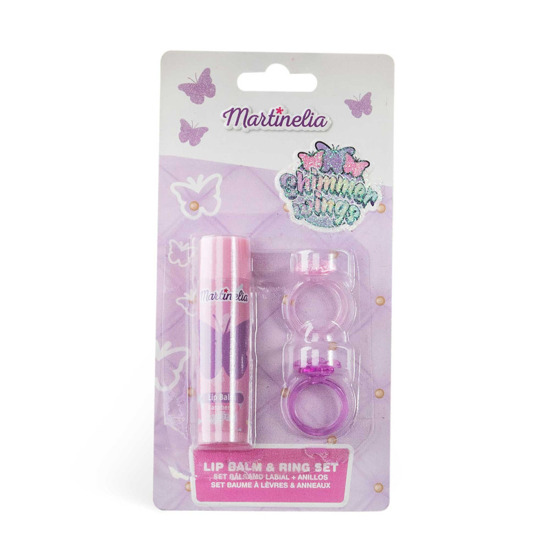 MARTINELIA SHIMMER WINGS LIP BALM & RING SET