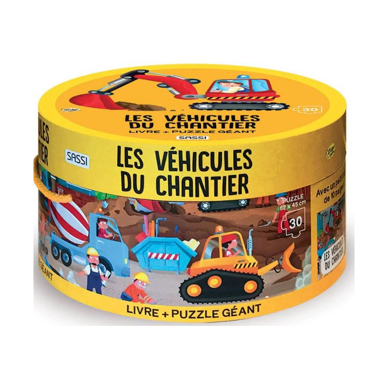 Puzzle rond - Les Véhicules du Chantier Puzzle rond - Les Véhicules du Chantier