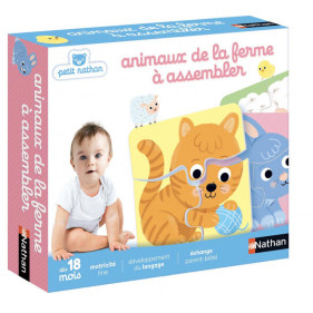 Petit Nathan - 4 animaux de la ferme à assembler