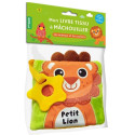 Jeux d'Eveil pour enfants - LIVRE TISSU A MÂCHOUILLER - PETIT LION (Les animaux et les couleurs) - Livraison rapide Tunisie