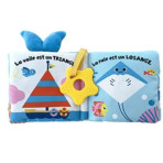 Jeux d'Eveil pour enfants - LIVRE TISSU A MÂCHOUILLER - PETITE BALEINE (Les formes) - Livraison rapide Tunisie