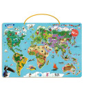 Maquettes 3D pour enfants - Ma carte du monde magnétique en puzzle (73 magnets) - Je découvre le monde avec Loup - Livraison ...