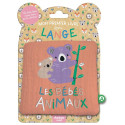 Jeux d'Eveil pour enfants - MON PREMIER LIVRE TISSU EN LANGE - LES BEBES ANIMAUX - Livraison rapide Tunisie