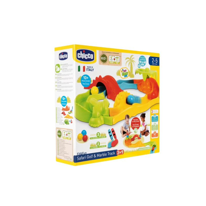 TOY 3IN1 SAFARI GOLF & MARBLE TRACK