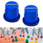 Jeux éducatifs pour enfants - Paire d'échasses avec gomme anti glissade. Bleu - Livraison rapide Tunisie