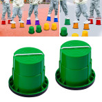 Jeux éducatifs pour enfants - Paire d'échasses avec gomme anti glissade.Vert - Livraison rapide Tunisie