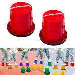 Jeux éducatifs pour enfants - Paire d'échasses avec gomme anti glissade.Rouge - Livraison rapide Tunisie