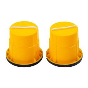 Paire d'échasses avec gomme anti glissade. Jaune
