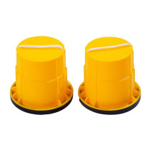Paire d'échasses avec gomme anti glissade. Jaune