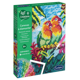 ART & CRÉATIONS - CANEVAS A DIAMANTER - INSEPARABLES