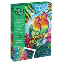 ART & CRÉATIONS - CANEVAS A DIAMANTER - INSEPARABLES