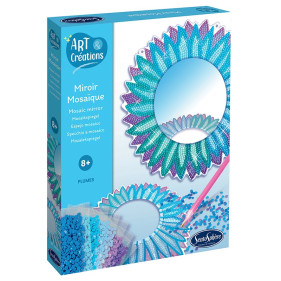 ART & CRÉATIONS - MIROIR MOSAÏQUES - PLUMES