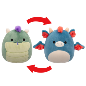 SQK - Little Plush (5" Squishmallow) (Magtus - Green Basilisk/Carin - Blue and Dragon - Flipamallows)