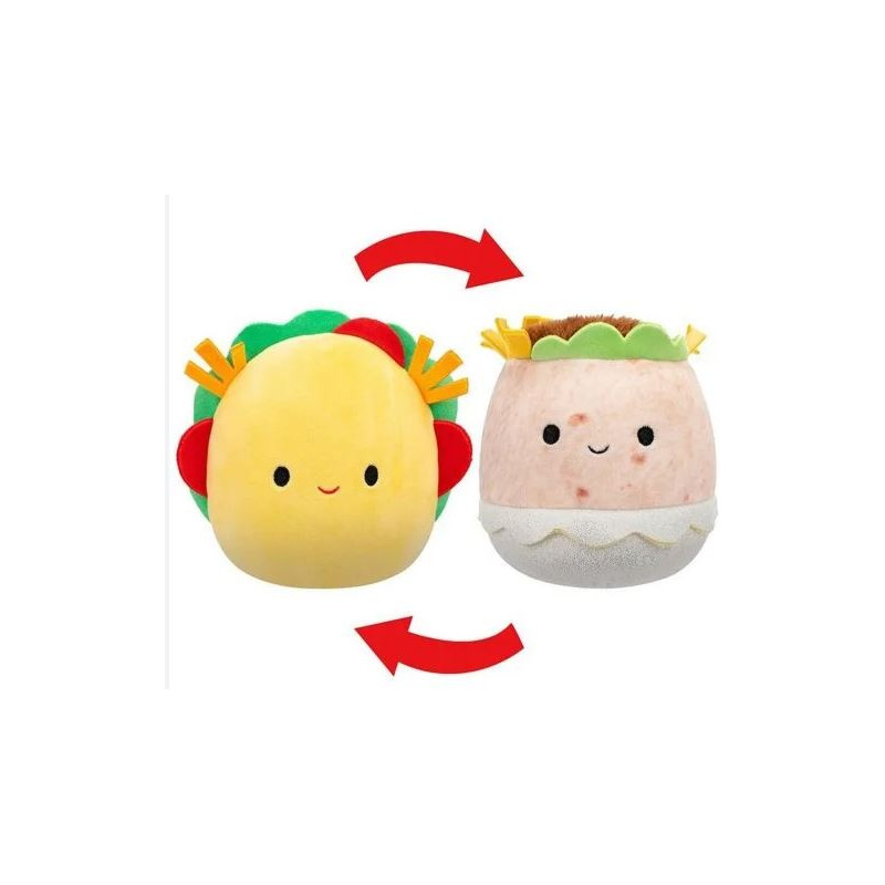 SQK - Little Plush (5" Squishmallow) (Tex - Taco/Bernardo - Burrito W/Silver Wrapper - Flipamallows)