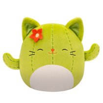 SQK - Little Plush (7.5" Squishmallows) (Green Cactus Cat W/Closed Eyes)