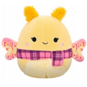 SQK - Medium Plush (12" Squishmallows) (Miry - Yellow Moth W/Pink Plaid Scarf)