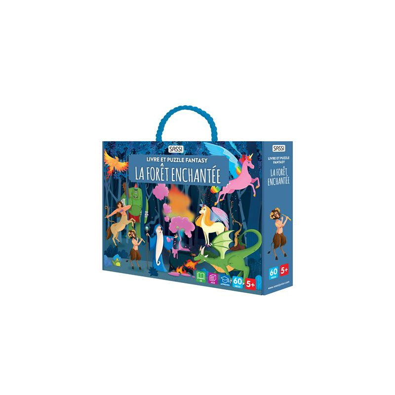 Livre et puzzle fantasy - La forêt enchantée