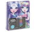 Loisirs créatifs pour enfants - Livre de coloriage à pages noires Iceana & Isadora - Stylos gel à encre métalisée - Livraison...