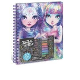 Livre de coloriage à pages noires Iceana & Isadora - Stylos gel à encre métalisée