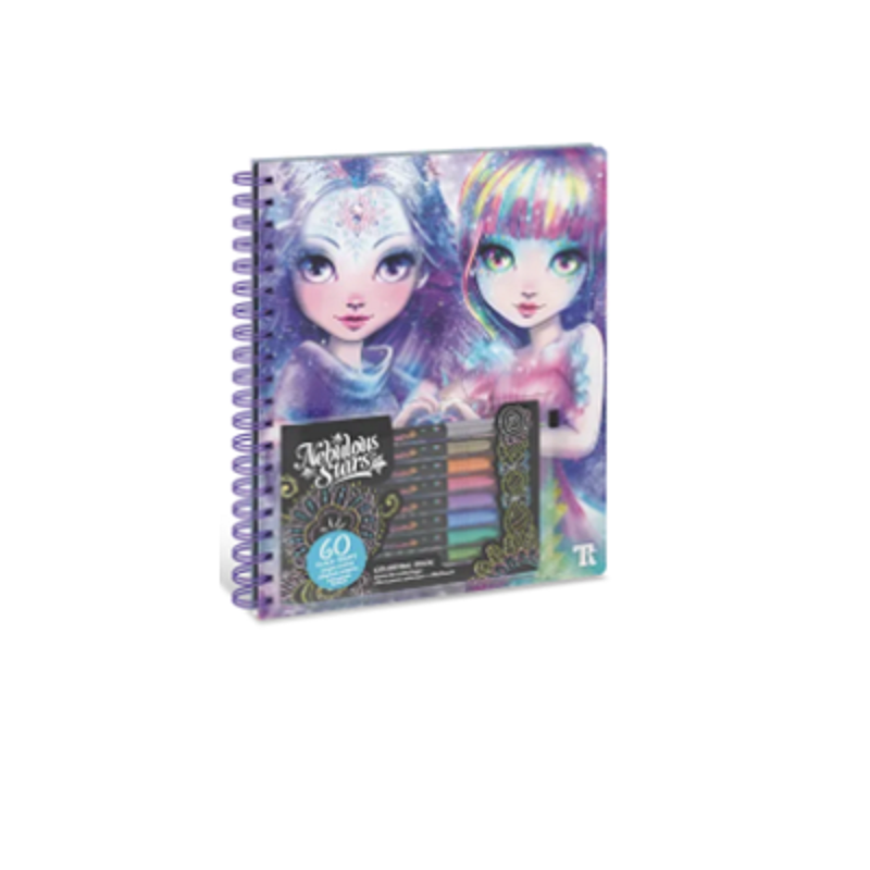 Livre de coloriage à pages noires Iceana & Isadora - Stylos gel à encre métalisée