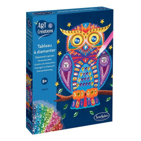 ART & CREATIONS - TABLEAU A DIAMANTER - HIBOU
