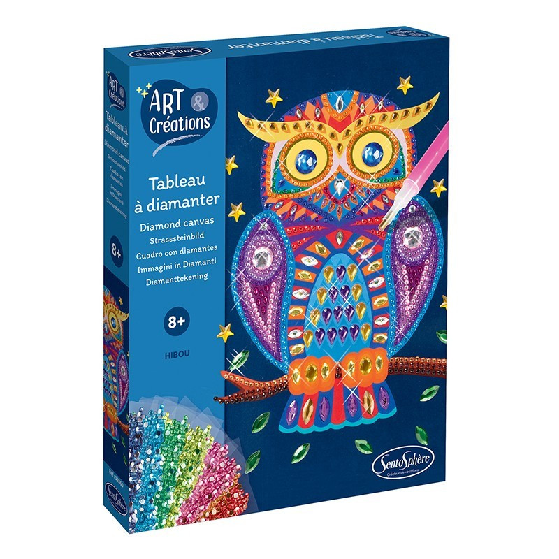 ART & CREATIONS - TABLEAU A DIAMANTER - HIBOU
