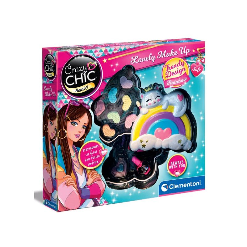 Crazy Chic - PALETTE DE MAQUILLAGE CHAT - ARC EN CIEL