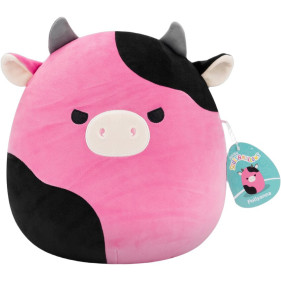 SQCR - Medium Plush (12" Squishmallows) (Pollyanna - Black and Pink Cow W/Mischievous Eyes)