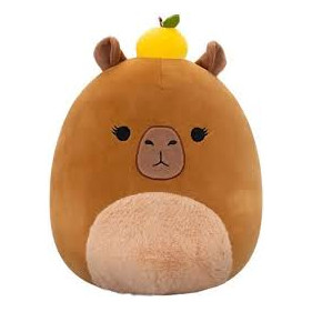 SQCR - Medium Plush (12" Squishmallows) (Lijjian - Brown Capybara W/Fuzzy Belly and Yuzu)