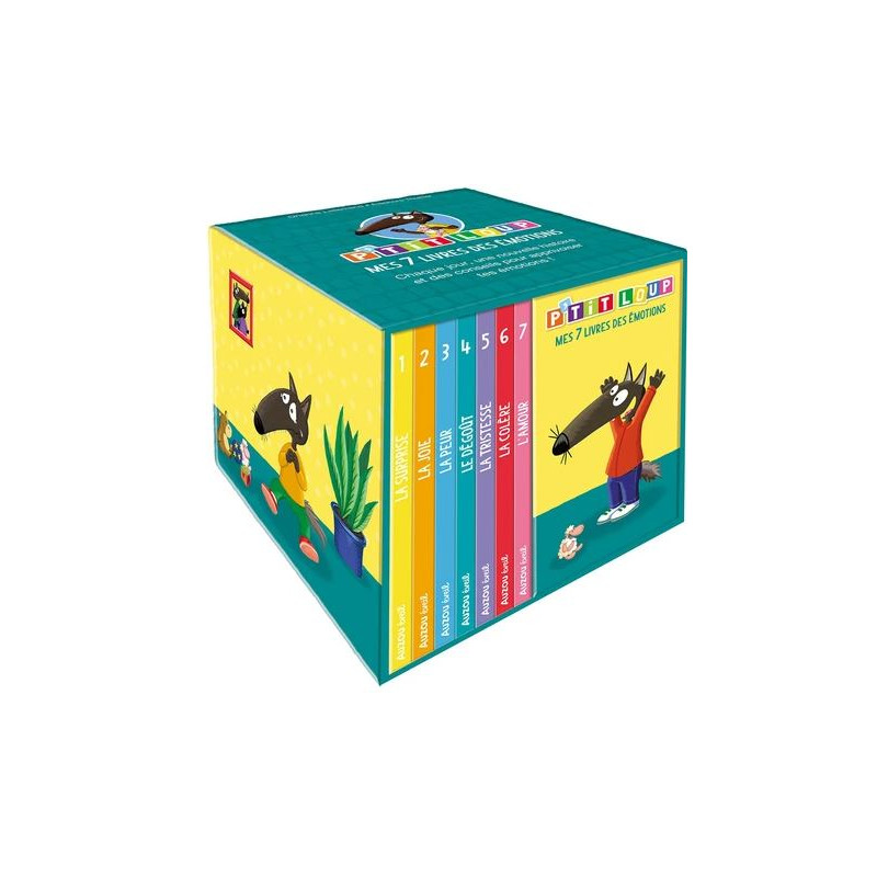 P'TIT LOUP - BIBLIOTHÈQUE "7 LIVRES DES ÉMOTIONS"