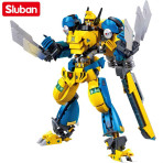 Jeux de construction pour enfants - Mecha Les personnages du Royaume - Jaune - Livraison rapide Tunisie