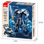 Jeux de construction pour enfants - Mecha Les personnages du Royaume - Tortue blue - Livraison rapide Tunisie