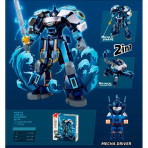 Jeux de construction pour enfants - Mecha Les personnages du Royaume - Tortue blue - Livraison rapide Tunisie