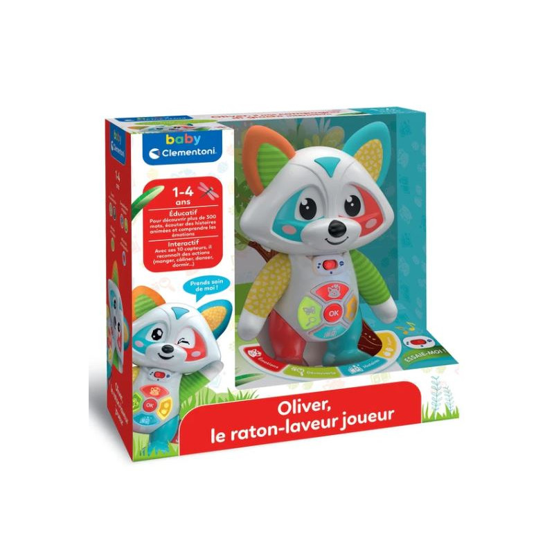 Baby Clementoni : Olivier, le raton-laveur joueur