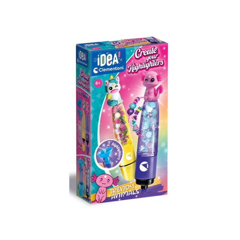Idea Clementoni : SMALL HIGHLIGHTER LAB_TRENDY ANIMALS