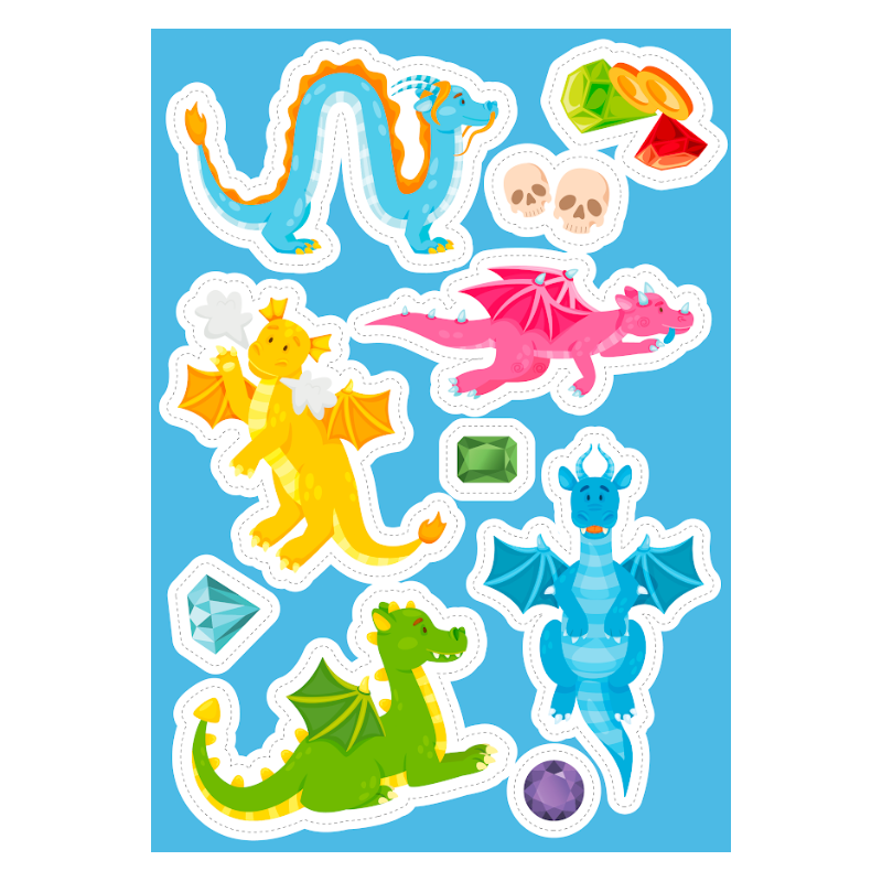 Stickers et Activités - Les dragons