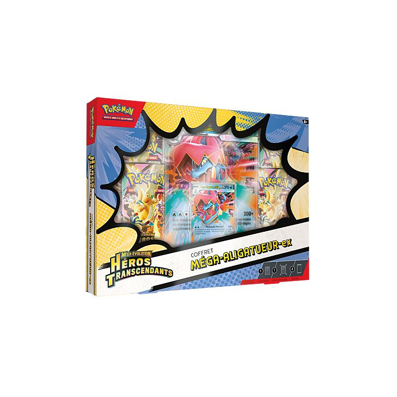 Pokémon Coffret EX (4 boosters) Méga-Aligatueur-ex