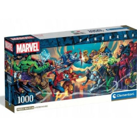 Puzzle 1000 pièces Panorama - Les Hèros Marvel