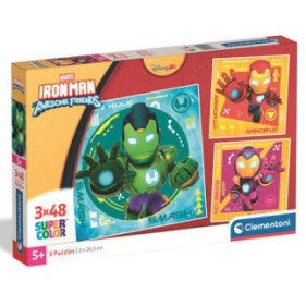 Puzzle 3 x 48pcs : PUZZLE 3X48 IRON MAN