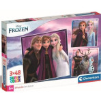 Puzzles pour enfants - Puzzle 3 x 48pcs : PUZZLE 3X48 FROZEN - Livraison rapide Tunisie