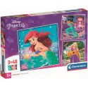 Puzzle 3x48 pièces – Disney Princesse (Clementoni) – Puzzles, dès 5 ans