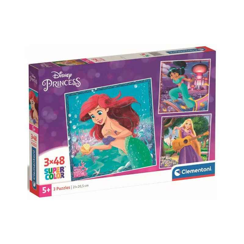 Puzzle 3x48 pièces – Disney Princesse