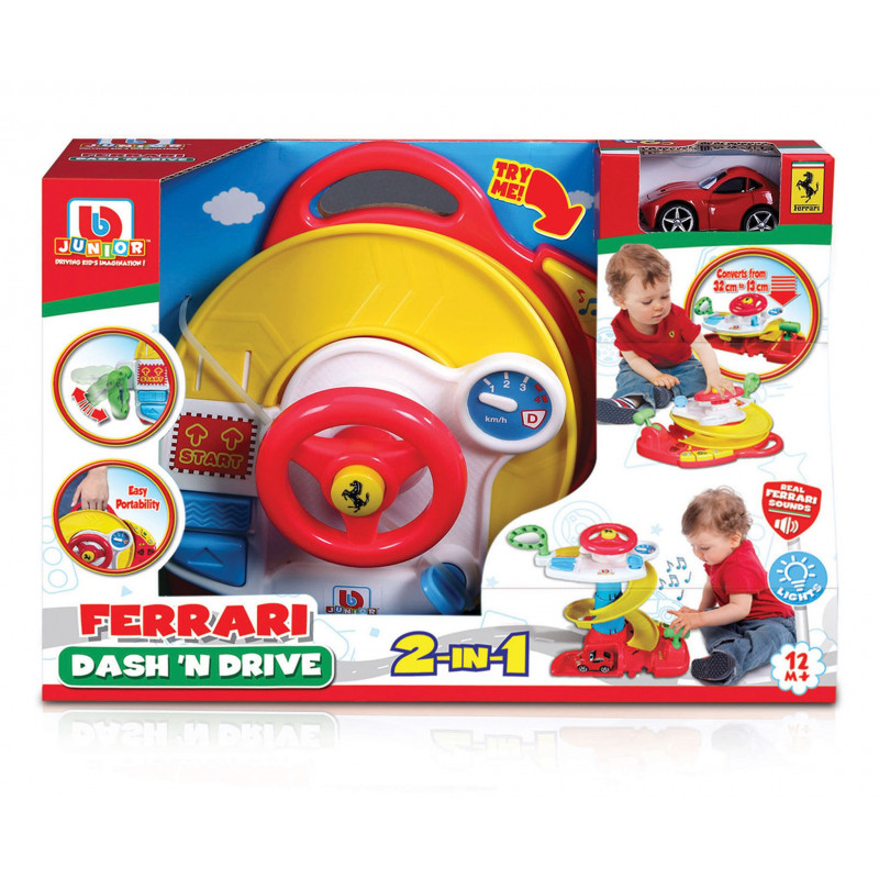 BB JUNIOR - Volant Ferrari intéractif Tower Track - Jeux enfants Tu