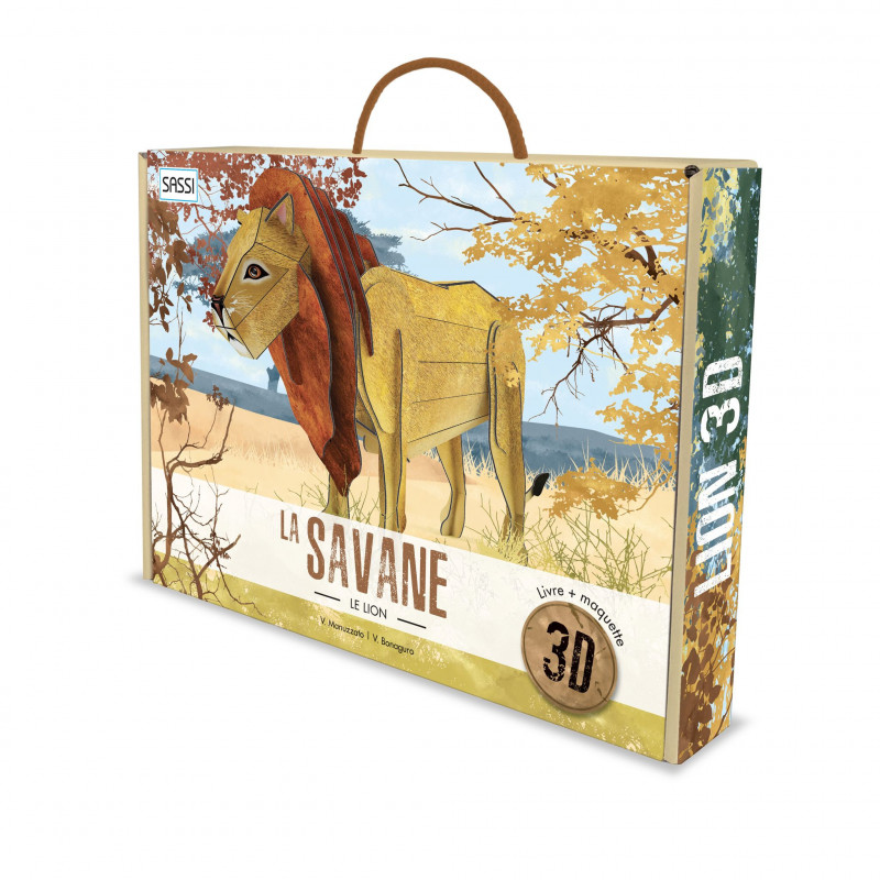 Maquette Animaux sauvages - La Savane. Le Lion 3D