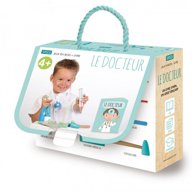 Jeux en Bois pour Enfants | Trousse de médecin avec Instruments interactifs - Jeux - Jouets