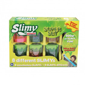 Coffret Slimy Super Set  8 Pots 800Gr 8 Couleurs