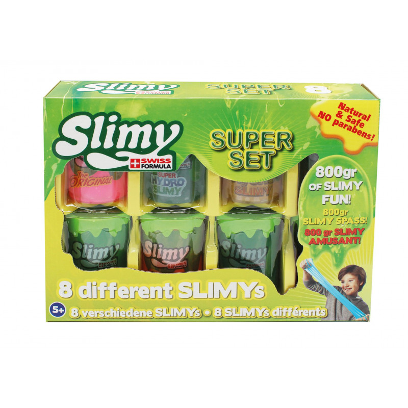 Coffret Slimy Super Set 8 Pots 800Gr 8 Couleurs Coffret Slimy Super Set 8 Pots 800Gr 8 Couleurs